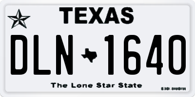 TX license plate DLN1640