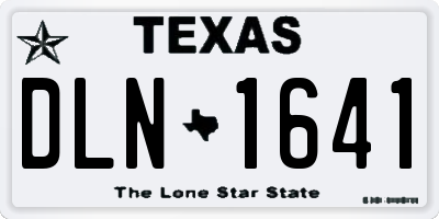 TX license plate DLN1641