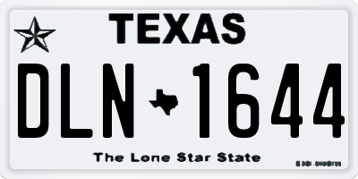 TX license plate DLN1644