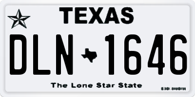TX license plate DLN1646