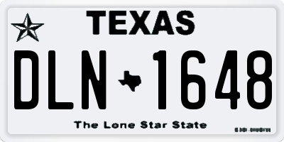 TX license plate DLN1648
