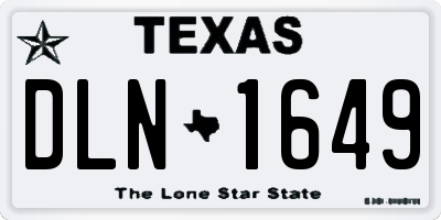 TX license plate DLN1649