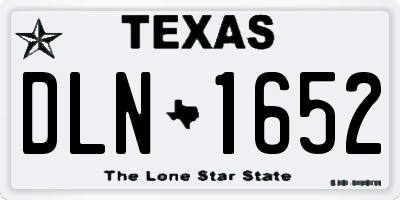 TX license plate DLN1652