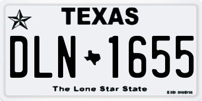 TX license plate DLN1655