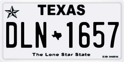 TX license plate DLN1657
