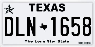 TX license plate DLN1658
