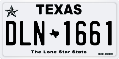 TX license plate DLN1661