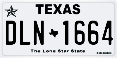 TX license plate DLN1664