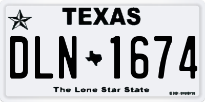 TX license plate DLN1674