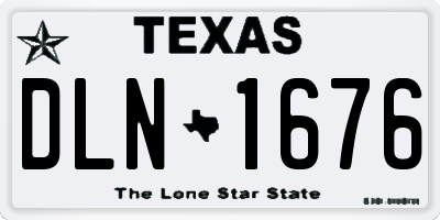 TX license plate DLN1676