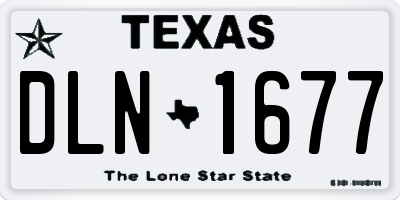 TX license plate DLN1677