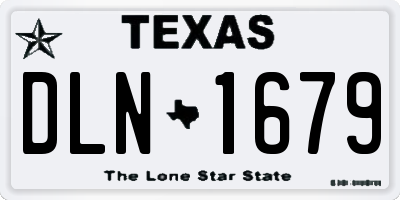 TX license plate DLN1679