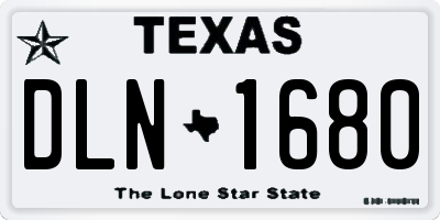 TX license plate DLN1680