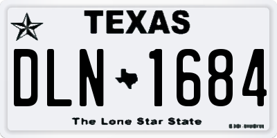 TX license plate DLN1684