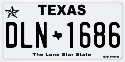 TX license plate DLN1686