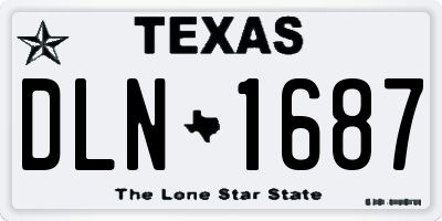 TX license plate DLN1687