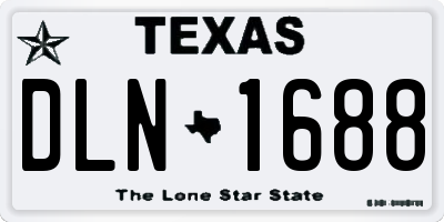 TX license plate DLN1688