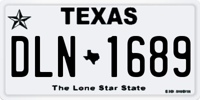 TX license plate DLN1689