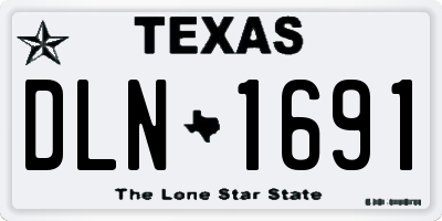 TX license plate DLN1691