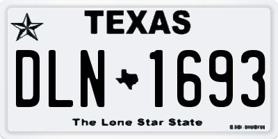 TX license plate DLN1693