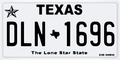 TX license plate DLN1696