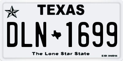 TX license plate DLN1699