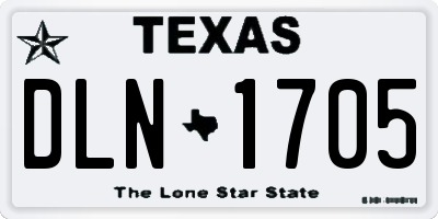 TX license plate DLN1705