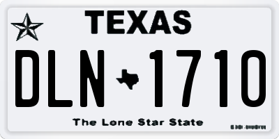 TX license plate DLN1710