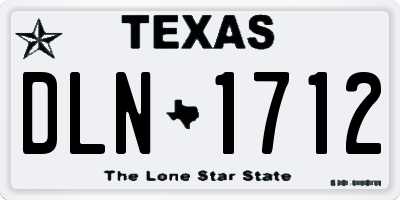 TX license plate DLN1712