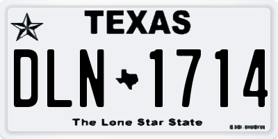 TX license plate DLN1714