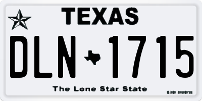TX license plate DLN1715