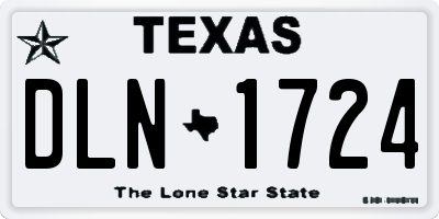 TX license plate DLN1724