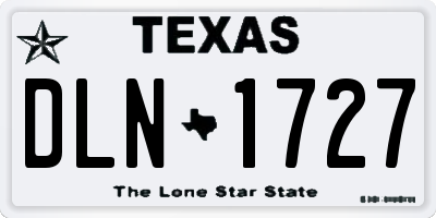 TX license plate DLN1727