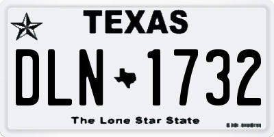 TX license plate DLN1732