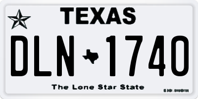 TX license plate DLN1740