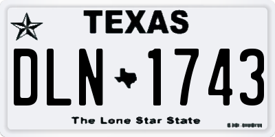 TX license plate DLN1743