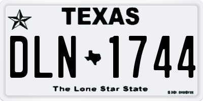 TX license plate DLN1744