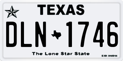 TX license plate DLN1746