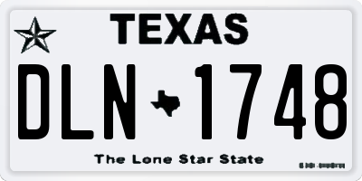 TX license plate DLN1748