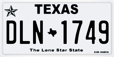 TX license plate DLN1749
