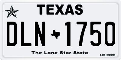 TX license plate DLN1750