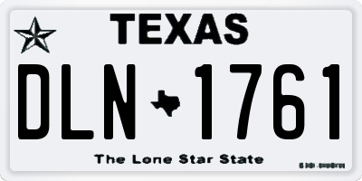 TX license plate DLN1761