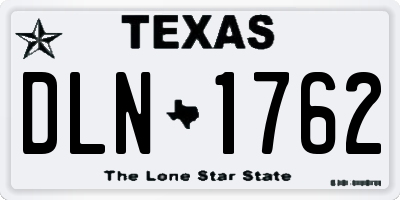 TX license plate DLN1762