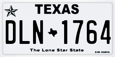TX license plate DLN1764