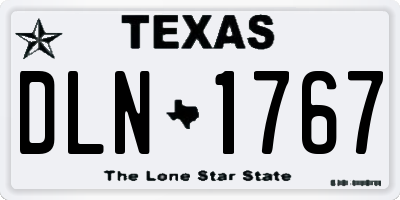 TX license plate DLN1767