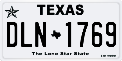 TX license plate DLN1769