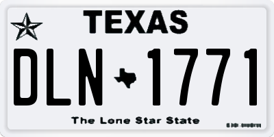 TX license plate DLN1771