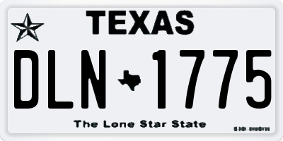 TX license plate DLN1775
