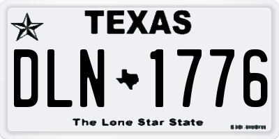 TX license plate DLN1776