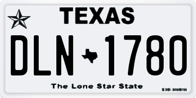 TX license plate DLN1780